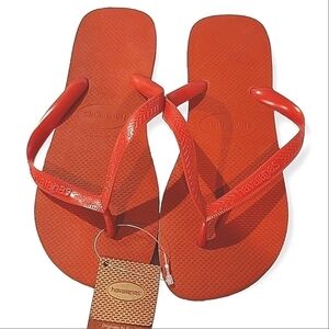 𝅺men's Red Havaianas Flip Flops Size 13